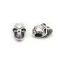 Pendentif tête de mort  Argent 925 10x17mm x 1pc