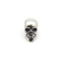 925 Streling Silver skull 7x14mm x 1pc