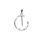 Pendentif en argent 925 rhodié pour perle baroque x 1pc