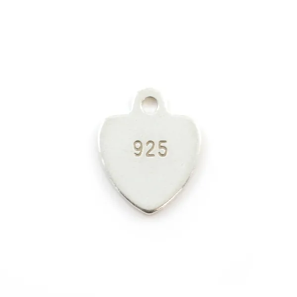 Tag "silver" en argent 925 7x9mm x 5pcs