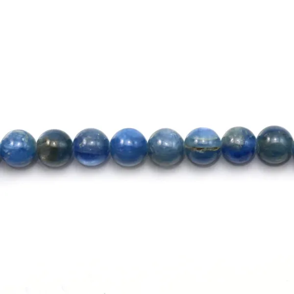 Cyanite ronde 6mm x 1pc