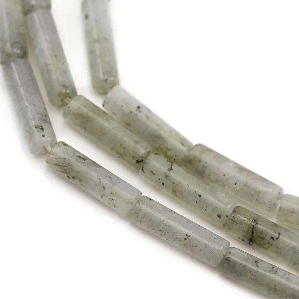 Labradorite, en forme de tube 4x13mm x 40cm