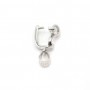 Bélière en argent 925 rhodié avec strass 7x16mm x 1pc