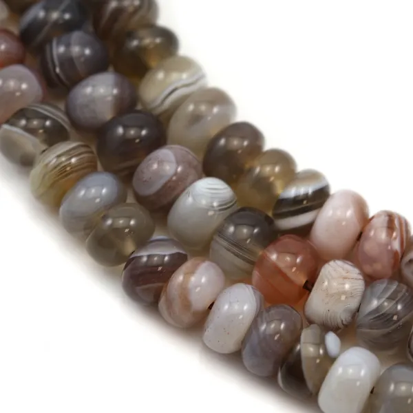 Agate du botswana rondelle 4x6mm x 40cm