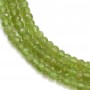 Péridot rondelle facette 3x5mm x 40cm