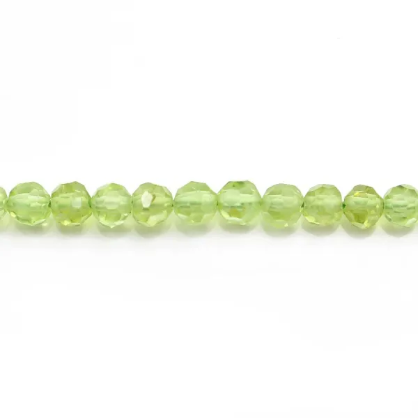 Peridot Round faceted 6MM x 2pcs 
