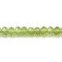 Péridot Rondelle facette 2x4mm