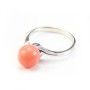 Bambou de mer orange 6mm, semi percé d'un coté x 2pcs