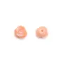 Bambou de mer rose semi-percé, fleur, 8mm x 1pc