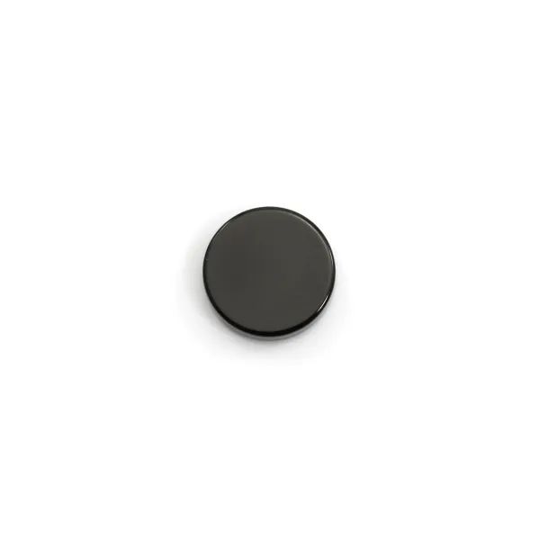 Cabochon agate noire, rond plat, 8mm