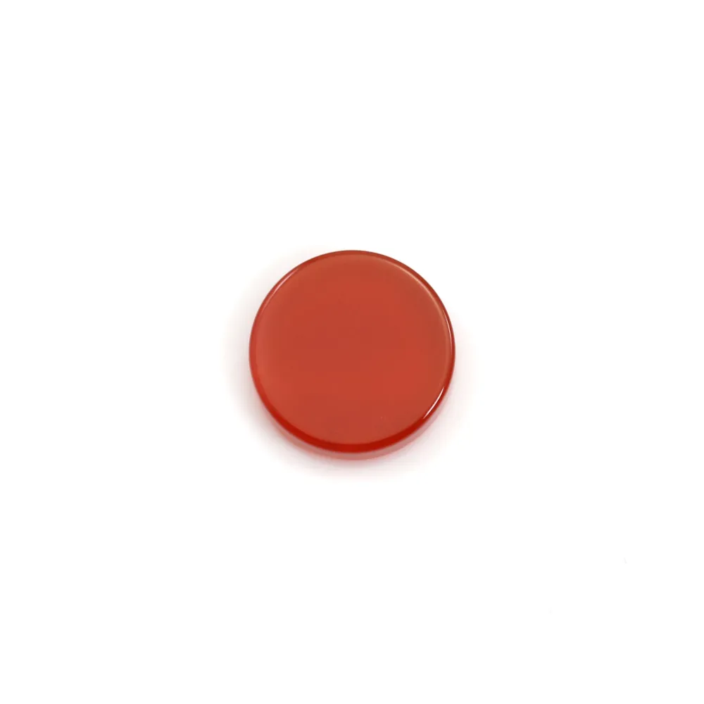 Cabochon cornaline, rond plat 8mm x 2pcs