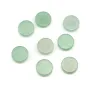 Cabochon aventurine, rond plat 10mm x2pcs