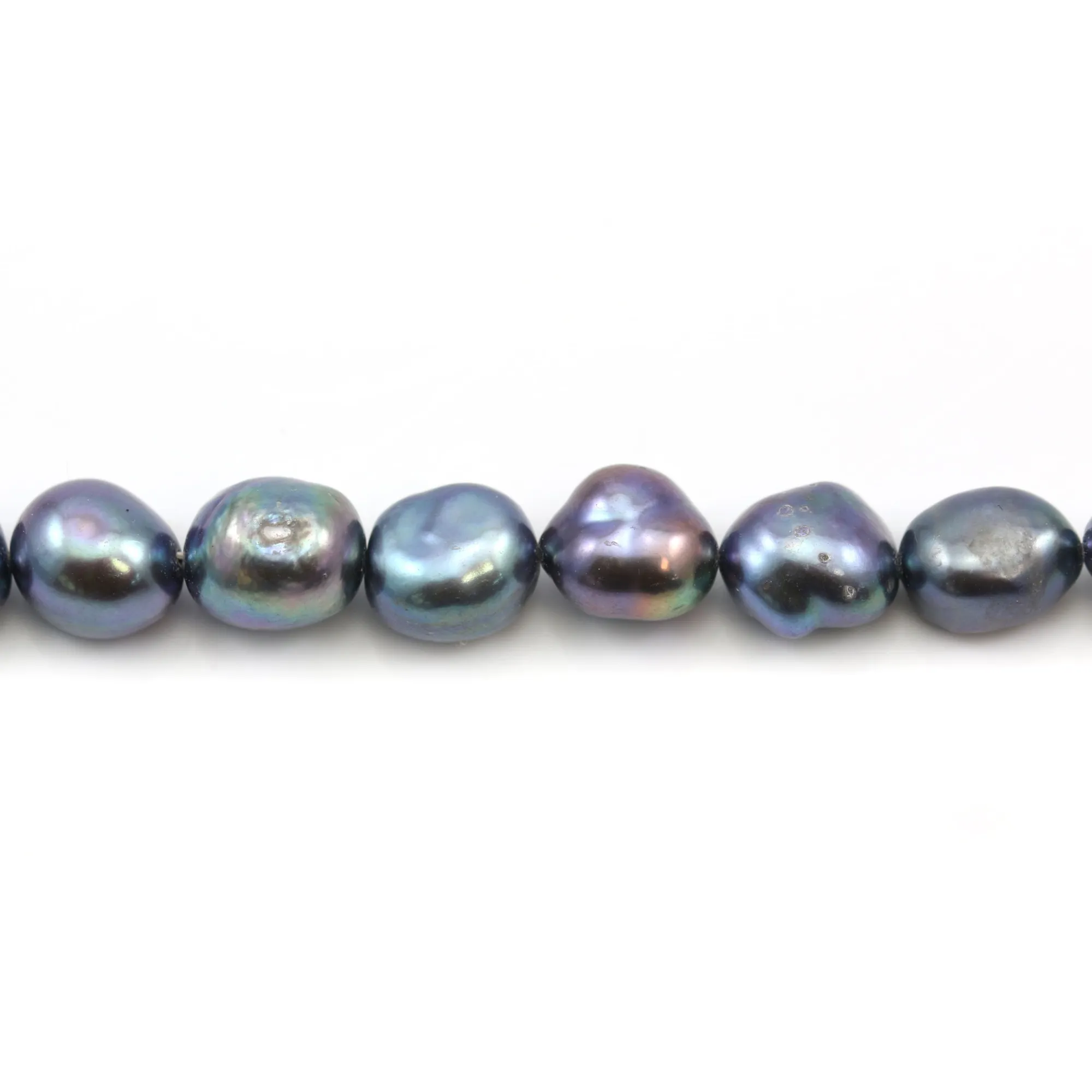 Natural 9-10mm Purple Real Freshwater Cultured Baroque Pearls – Loose Beads, 15" Strand