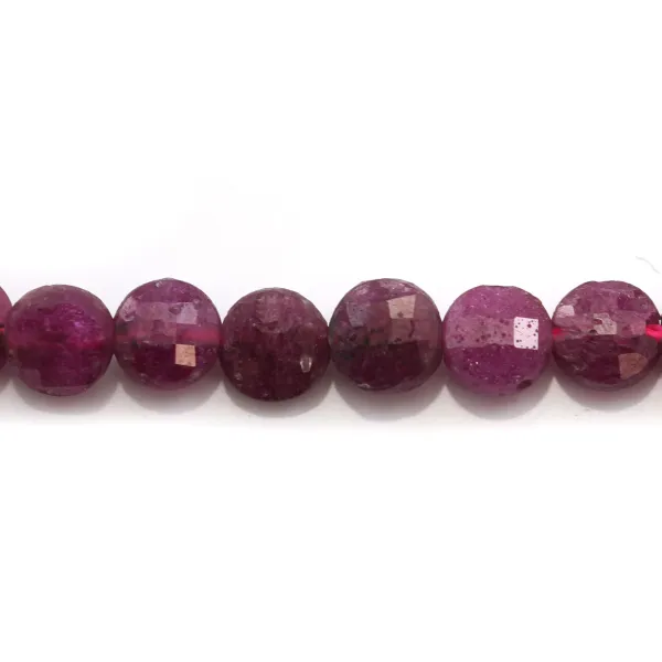 Multicolored tourmaline, in round and flat faceted shape, 4mm x 40cm