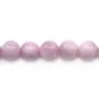 Kunzite de couleur violette, de forme ronde, 10mm x 40cm