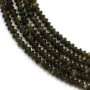Obsidienne rondelle boulier 2x3mm sur fil 39cm