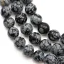 Obsidienne flocon de neige ronde 8mm x 40cm