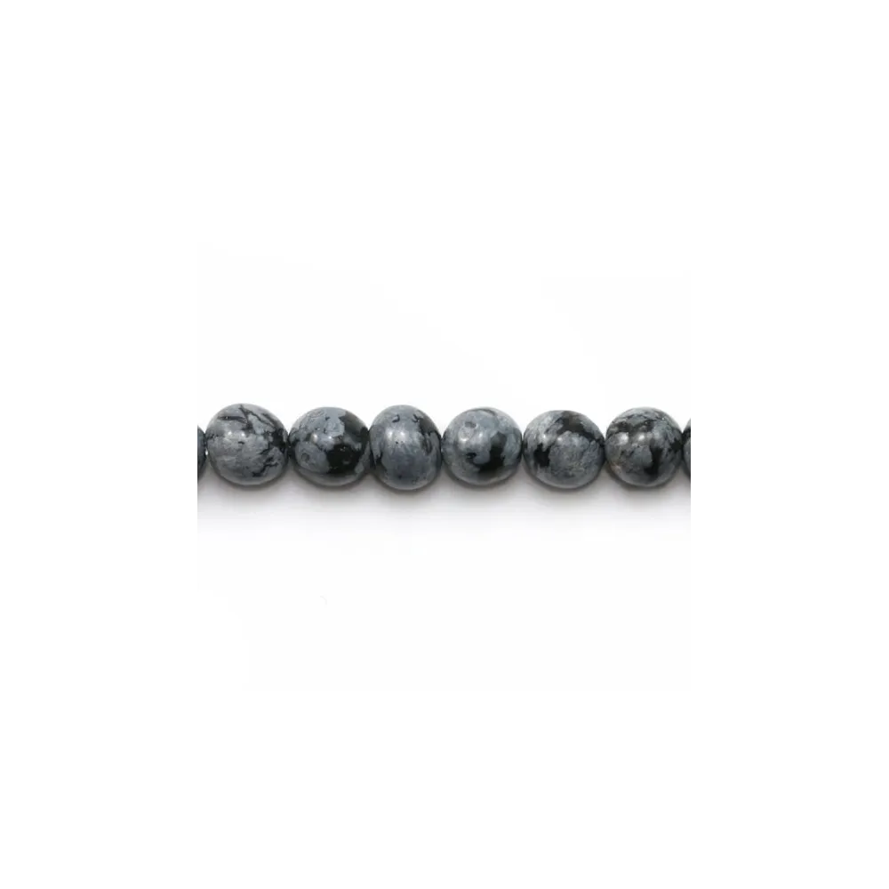 Snowflake obsidian round 4mm x 30pcs