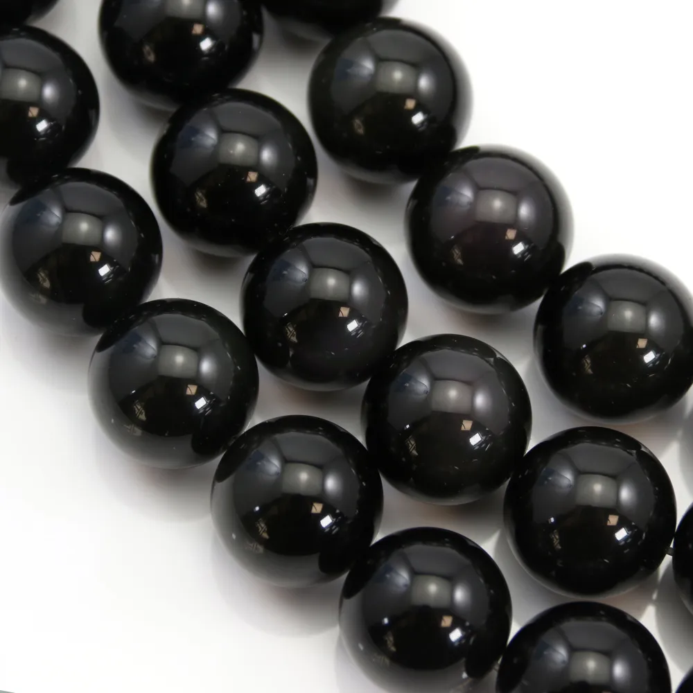 Obsidienne ronde 16mm x 40cm
