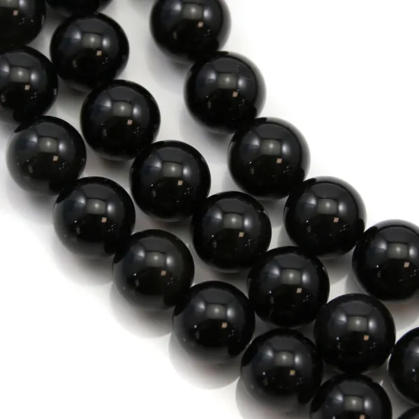 Obsidienne ronde 10mm x 40cm