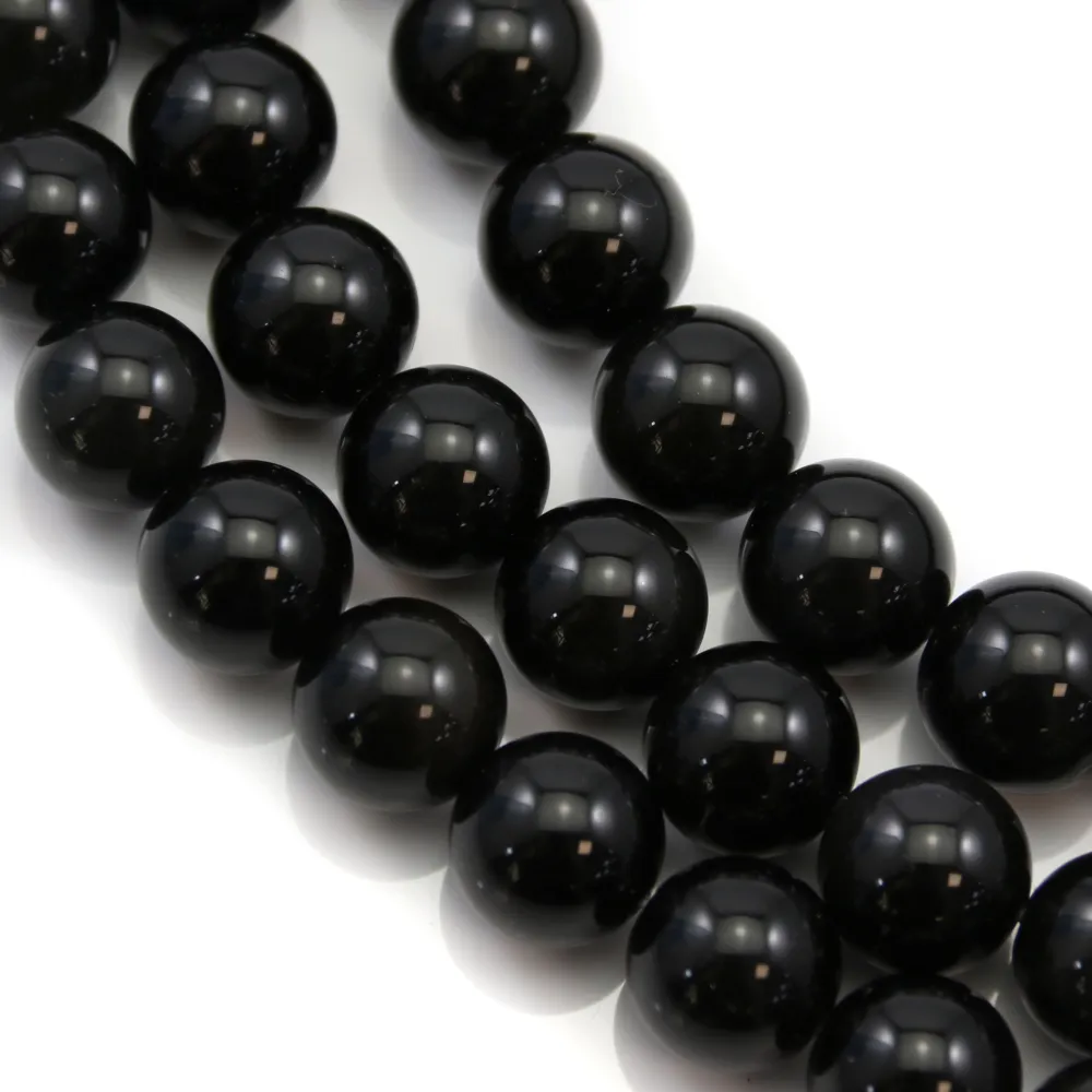 Obsidienne ronde 10mm x 40cm