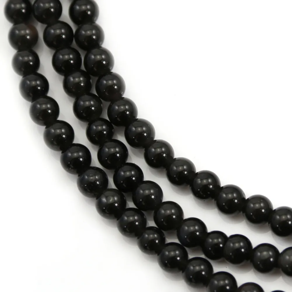 Obsidian round 4mm x 40cm