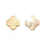Nacre jaune en forme de trèfle 14mm x 2pcs