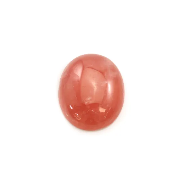 Cabochon de rhodochrosite de forme ovale 15x18mm x 1pc