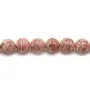 Rhodochrosite ronde 12mm x 40cm