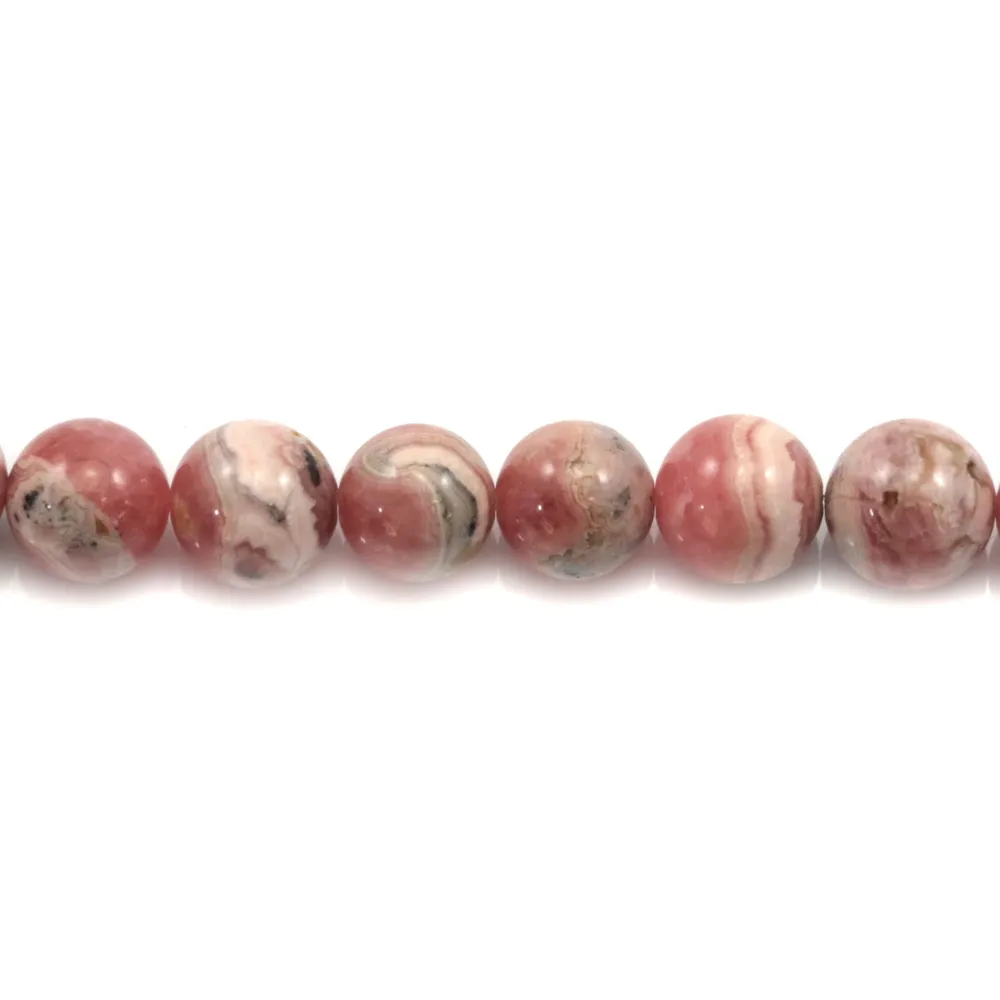 Rhodochrosite, ronde, 10mm x1pc