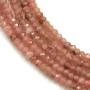 Rhodochrosite faceted rondelle 2x3mm x 40cm