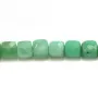 Chrysoprase in the shape of a faceted round, 2 * 2.5mm x 40cm