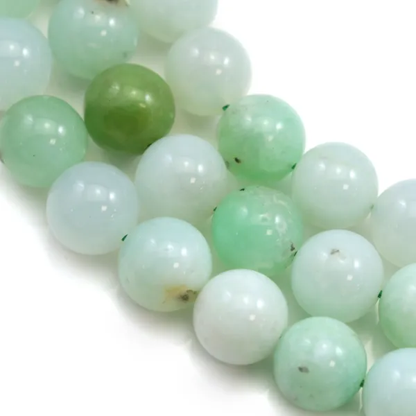 Chrysoprase redondo, qualidade A, tamanho 11-11,5mm x 38cm