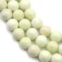Chrysoprase "lemon", de couleur jaune vert, de forme ronde, 10mm x 39cm