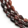 Red tiger eye stone faceted drop 5x8mm x 40cm