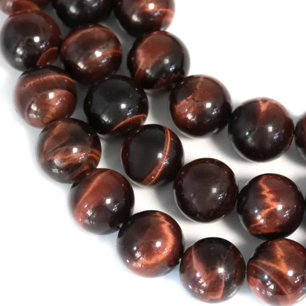 Red tiger stone round 16mm x 40cm