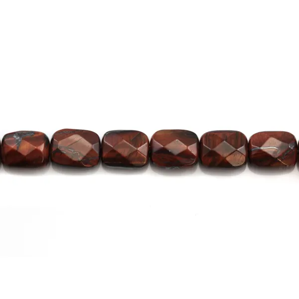 Red tiger stone faceted rectangle 8x10mm x 40cm