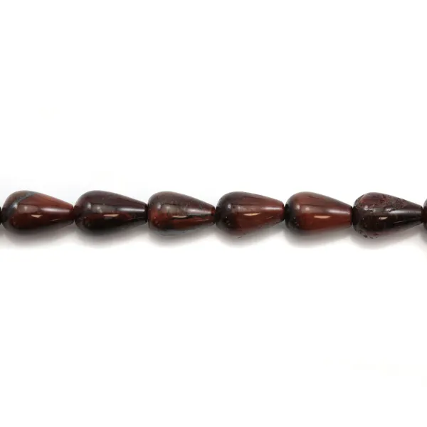 Red tiger eye stone drop 5x8mm x 40cm