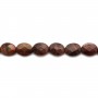 Red tiger stone oval faceted 8x10mm x 40cm