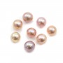 Perle de culture d'eau douce, semi-percée, mauve, poire, 7.5-8mm x 1pc