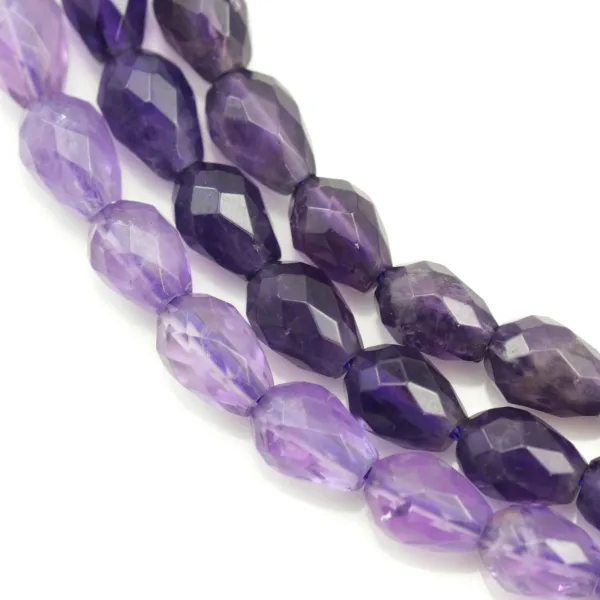 Amethyst, goccia sfaccettata, 5x8mm x 40cm