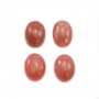 Pink rhodochrosite cabochon, in oval shape, in size of 11x14mm x 1pc