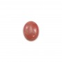 Pink rhodochrosite cabochon, in oval shape, in size of 11x14mm x 1pc