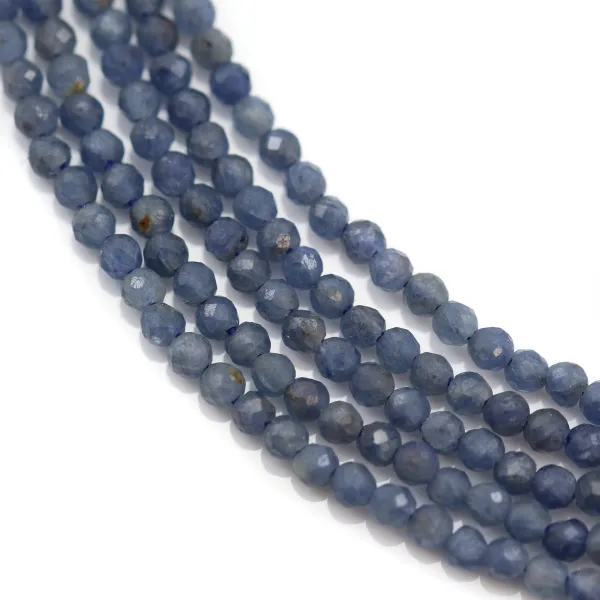 Faceted round sapphire 2mm x 39cm