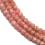Rhodochrosite round 3-3.5mm x 40cm