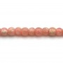 Rhodochrosite round 3-3.5mm x 40cm