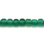 Agate verte, cube facetté, 3mm x 40cm