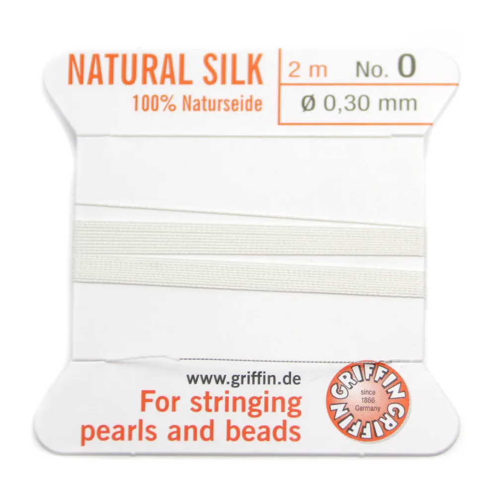 Fil du soie 0.3mm blanc x 2m