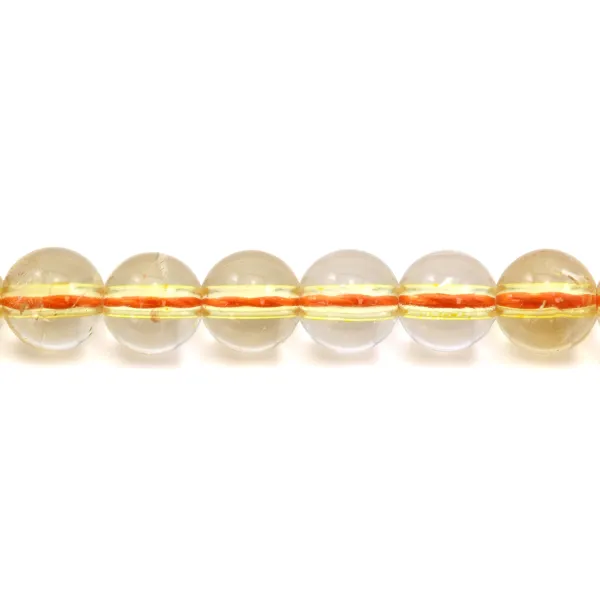 Citrine ronde 4mm x 10pcs