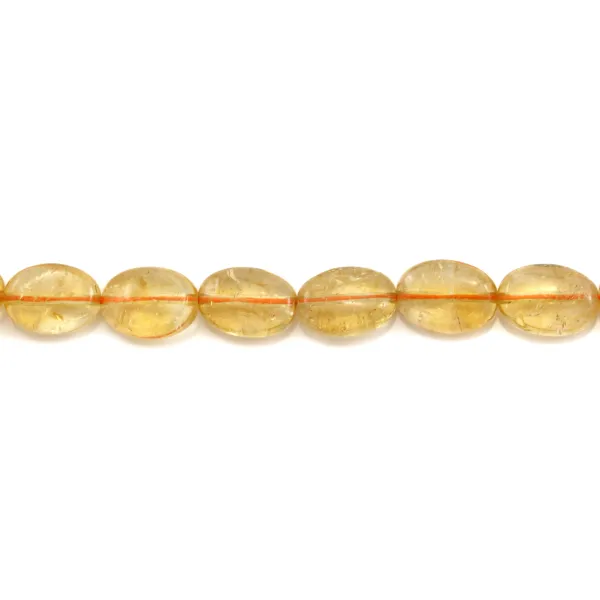 Citrine orange, de forme ovale, de taille 10x14mm x 2pcs